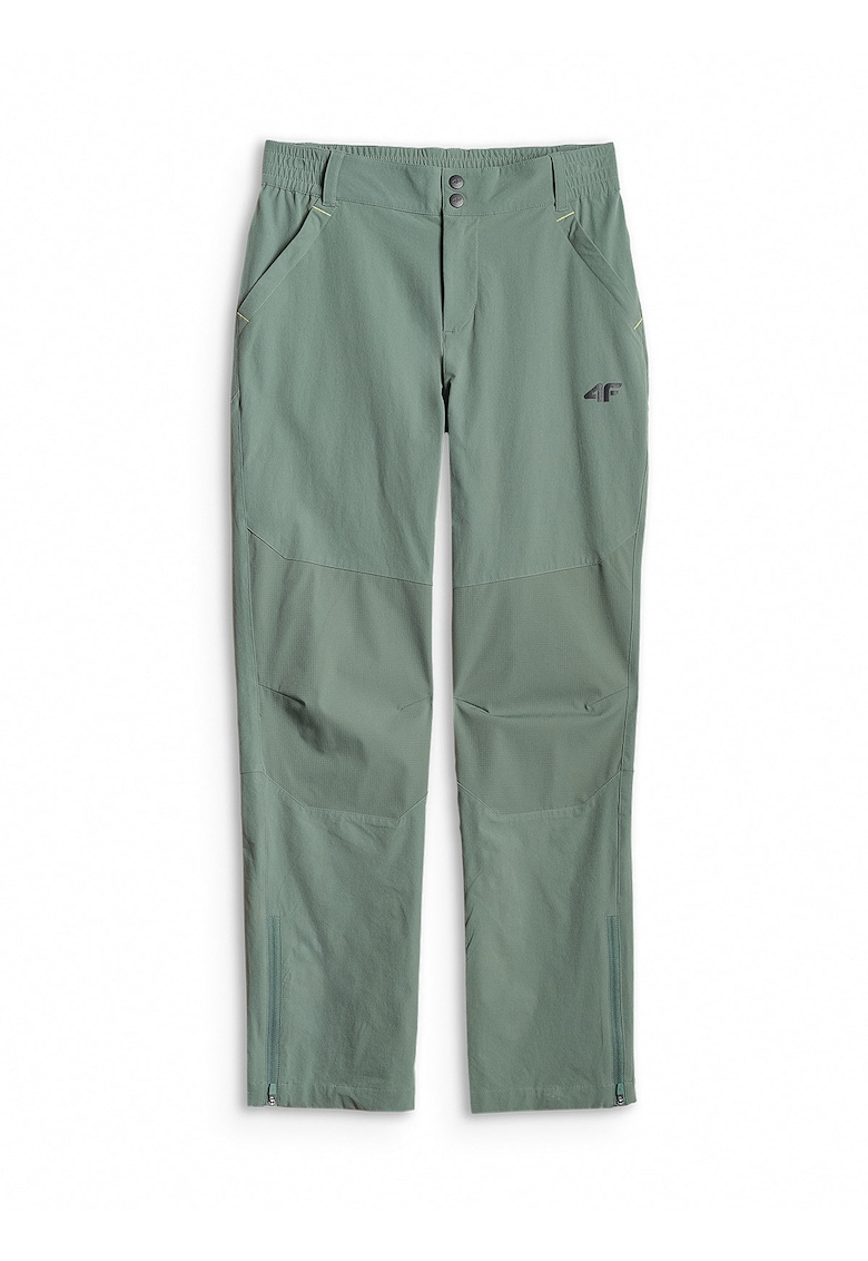 Pantaloni sport dama trekking - uscare rapida - kaki - material elastic