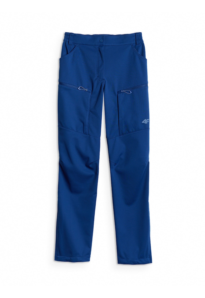 Pantaloni trekking softshell membrana 8000 - impermeabili - albastru - dama