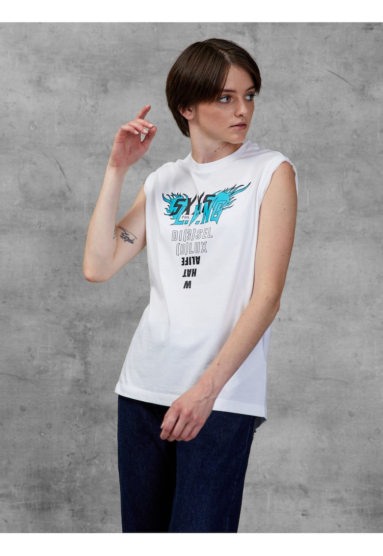 Maiou din bumbac cu print