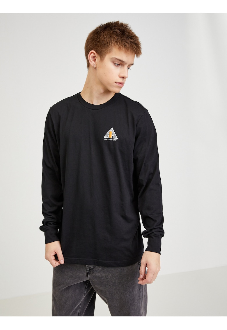 Bluza cu imprimeu grafic pe spate -