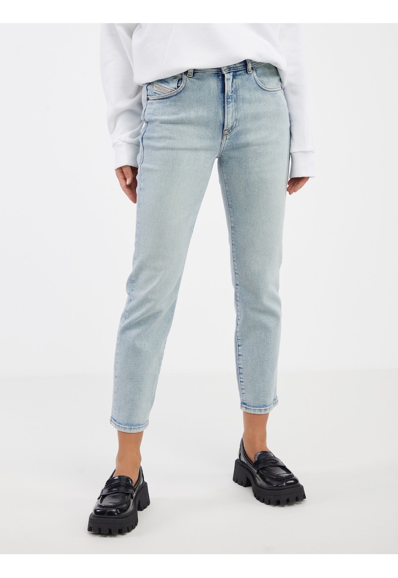 Blugi crop cu croiala skinny fit -