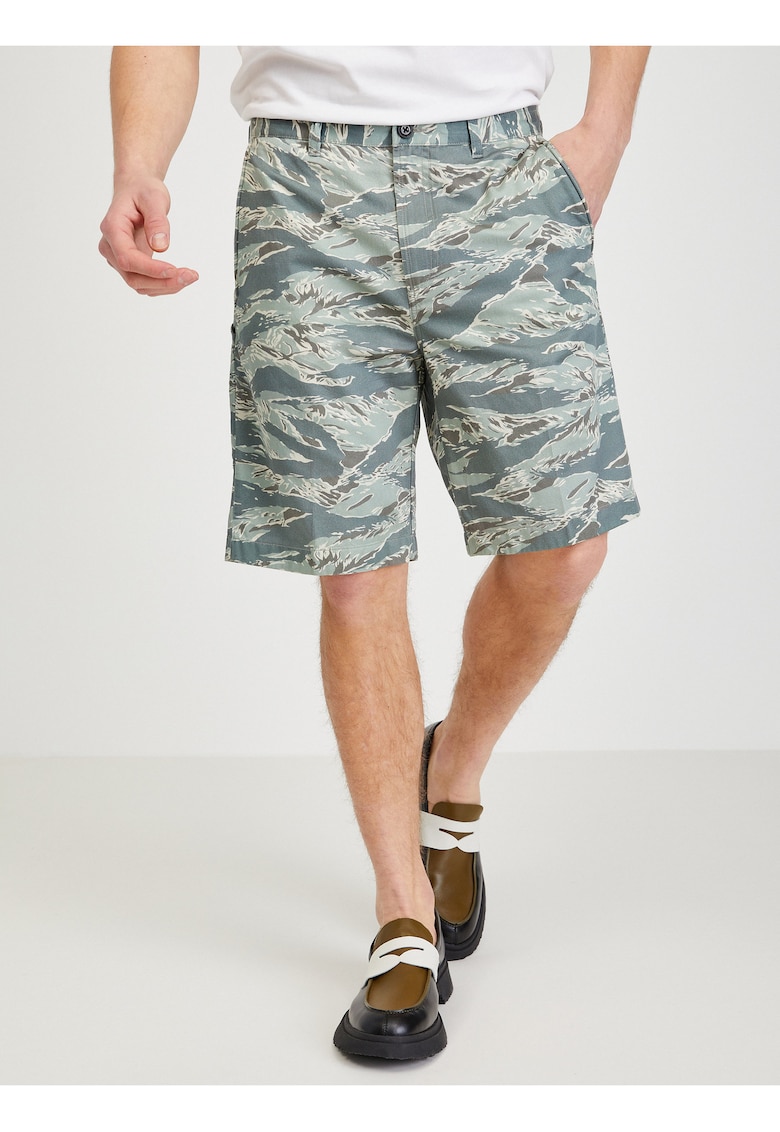 Pantaloni scurti cu print din amestec de bumbac