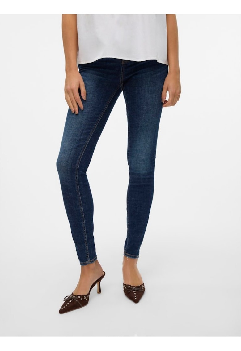 Blugi cu talie medie skinny