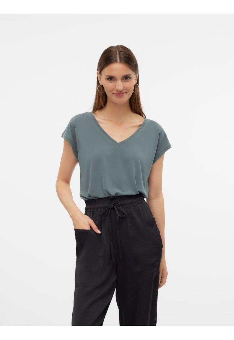 Tricou cu decolteu in v lejer Filli