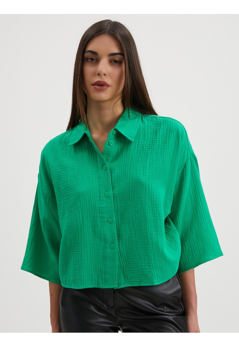 Camasa crop cu nasturi Natali -