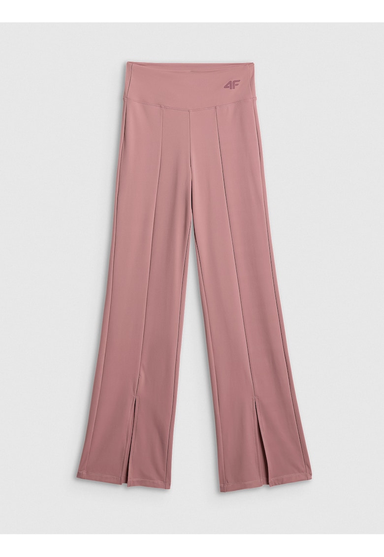 Pantaloni sport dama antrenament - slim fit - talie inalta - roz - 4FDry