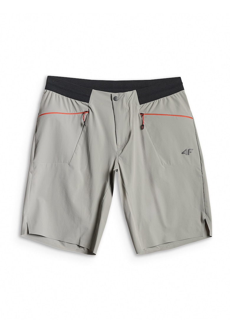 Pantaloni scurti trekking barbati - uscare rapida - elasticitate - gri - material tehnic