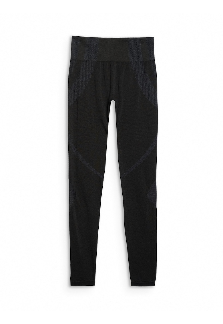 Colanti sport - termoactivi cu lana merinos - negru - fara cusaturi - pentru drumetie -