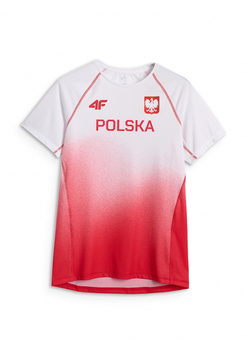 Tricou sport barbati - echipa nationala a Poloniei - rosu - bumbac -