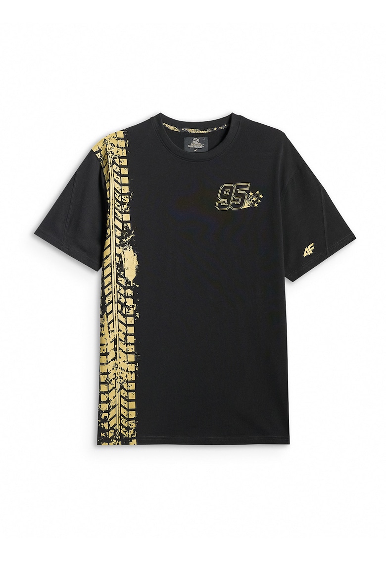 Tricou barbati - x Bartosz Zmarzlik - negru - imprimeu cu numarul 95 si sase stele - bumbac