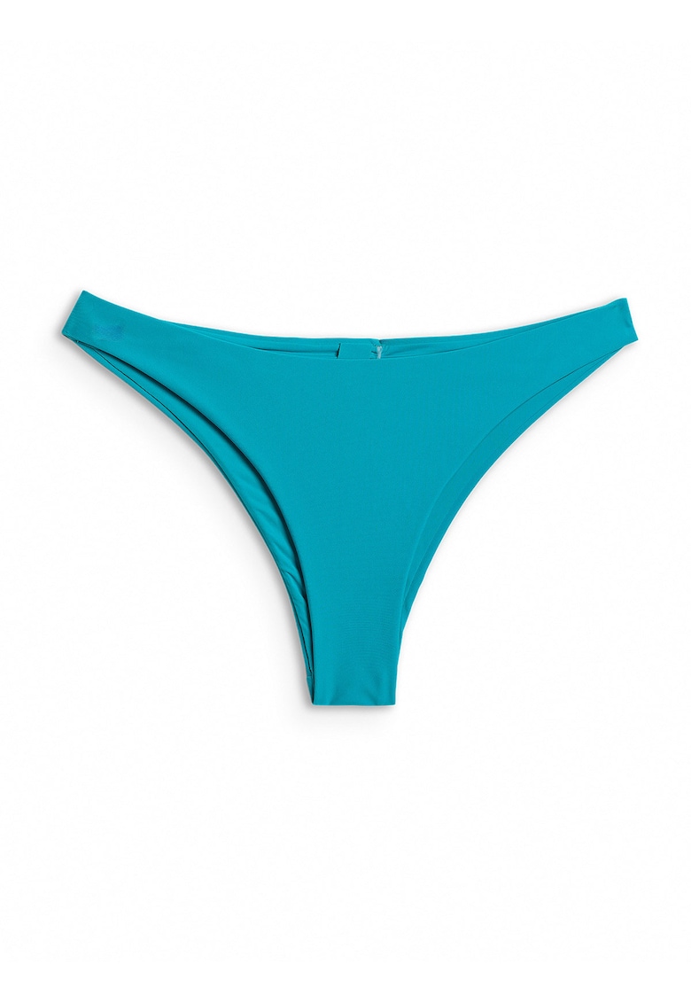 Slip de bikini croiala braziliana - albastru - material rezistent la clor - uscare rapida