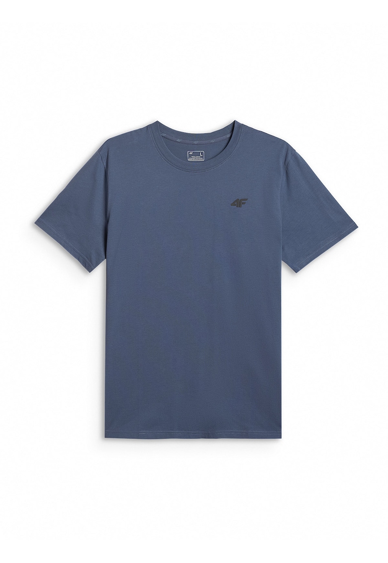 Tricou barbati simplu - croiala regular - material usor - culoare albastru