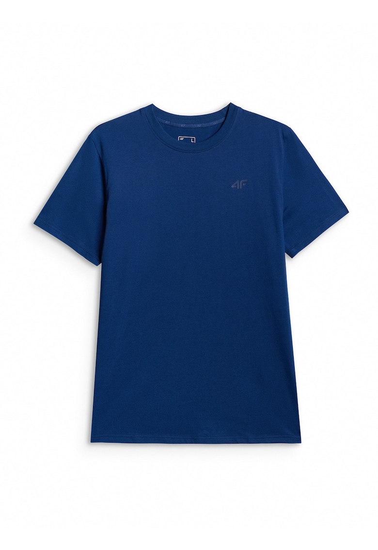 Tricou barbati simplu - croiala regular - material usor - culoare albastru inchis