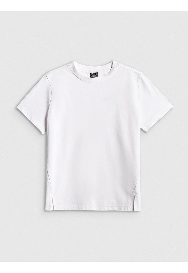Tricou dama regular - alb - material de grosime medie - croiala confortabila