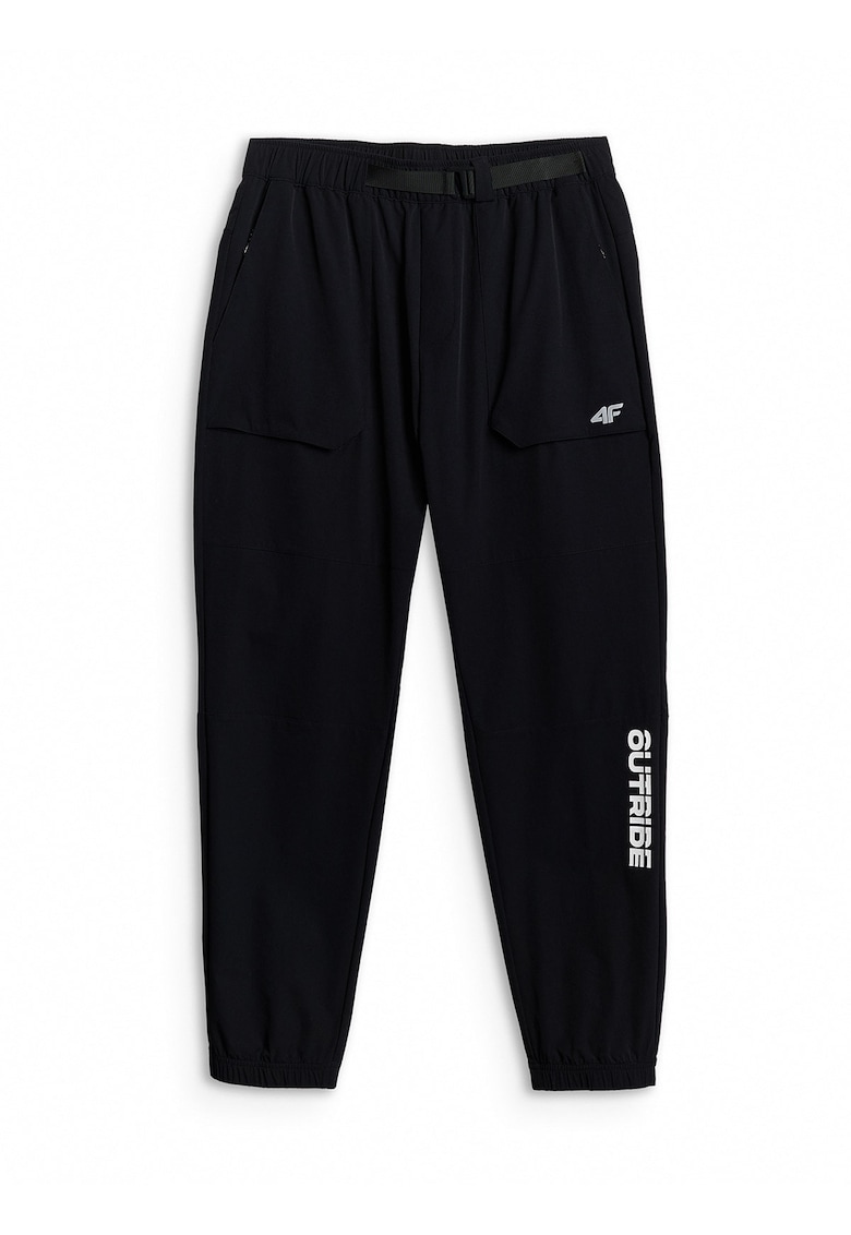 Pantaloni sport barbati - negru - elastic - ajustare talie - croiala regulara