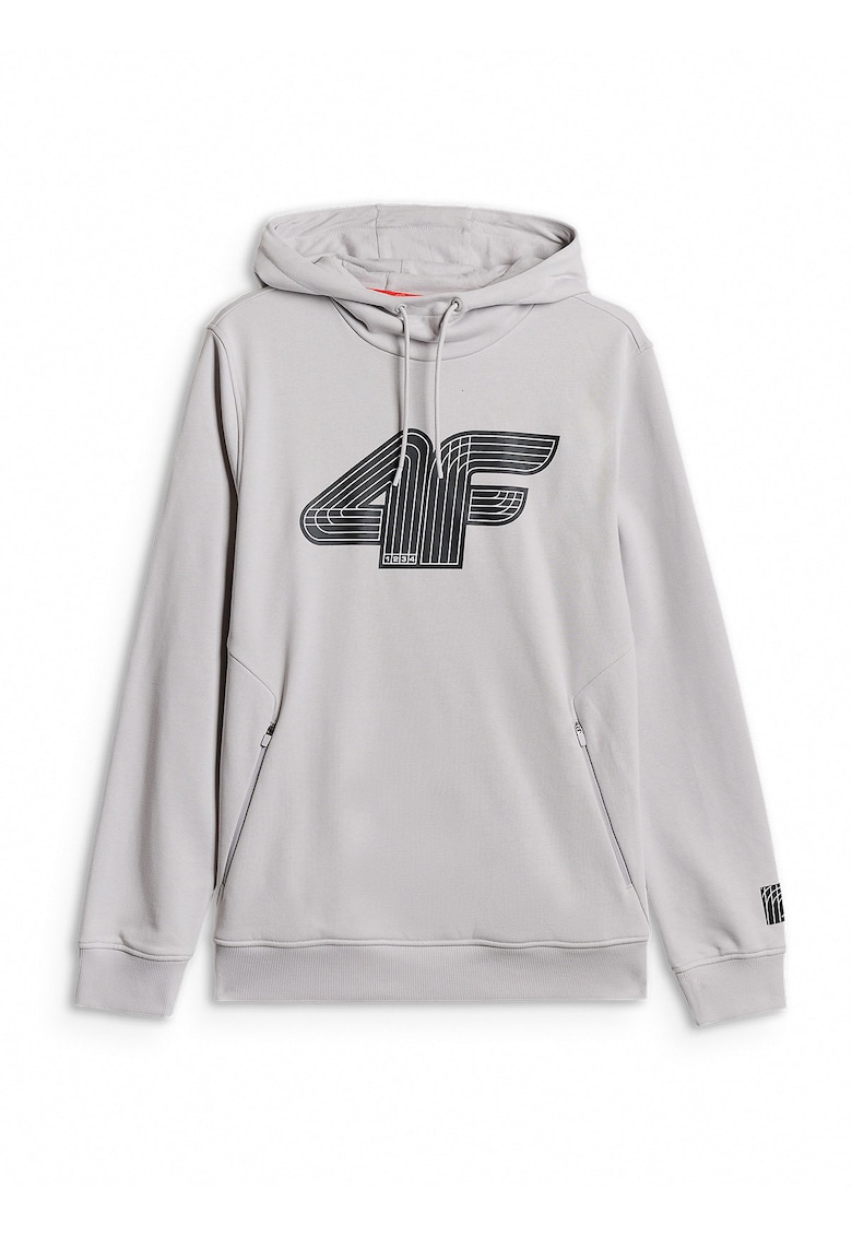 Hanorac sport barbatesc regular - gluga ajustabila - gri - material confortabil