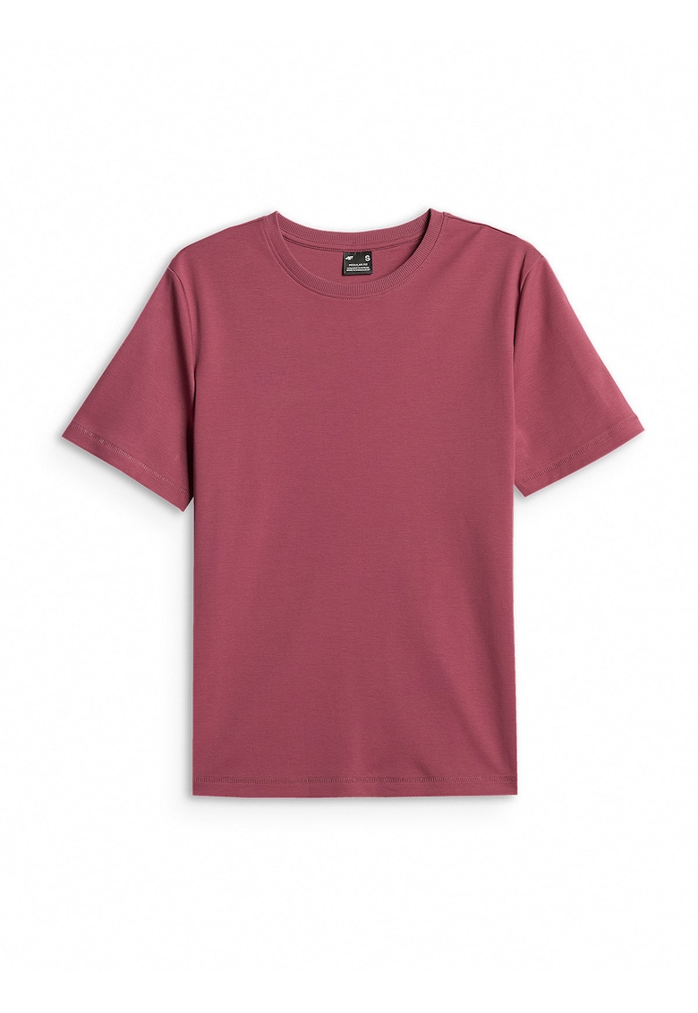 Tricou dama regular - moale - visiniu - material de grosime medie - bumbac