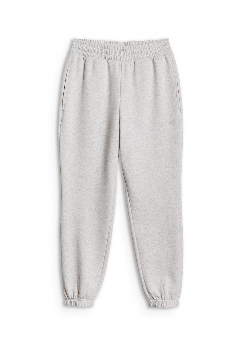 Pantaloni sport dama - jogger - confortabili - gri - tricot captusit