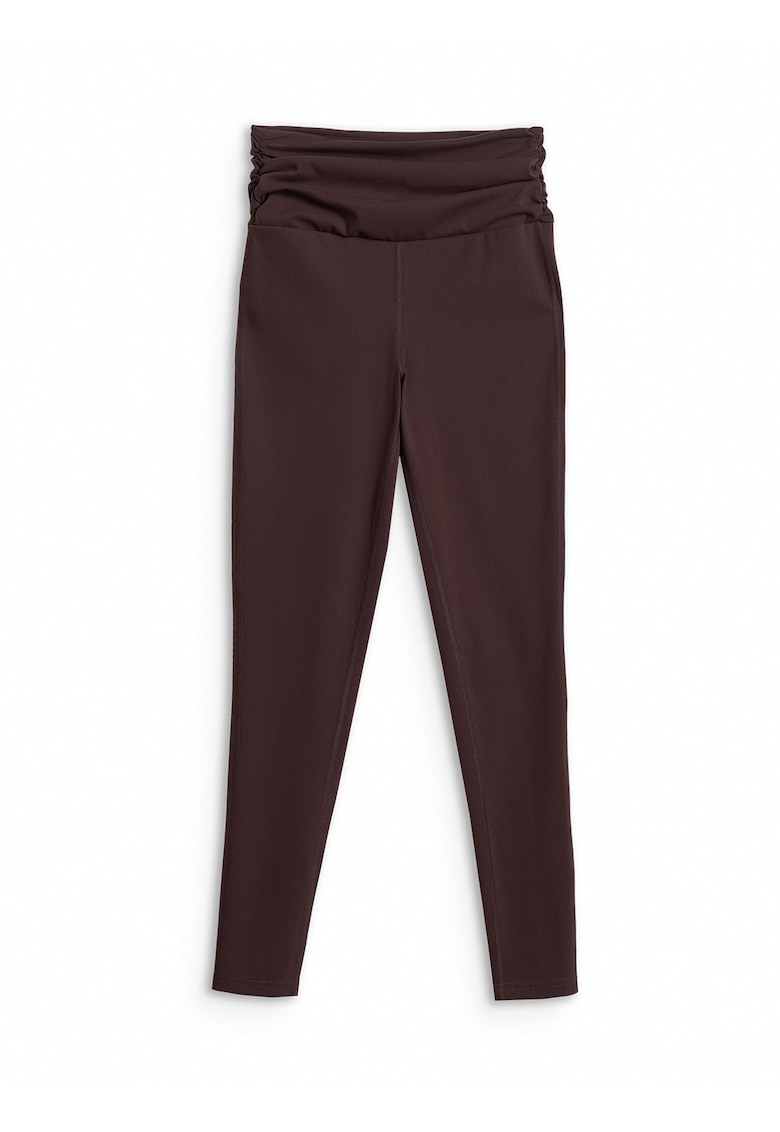 Colanti sportivi dama slim - confort moale - lungime pana la glezne - culoare maro