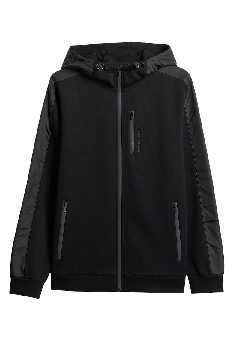 Hanorac barbati - cu gluga - negru - bumbac - regular