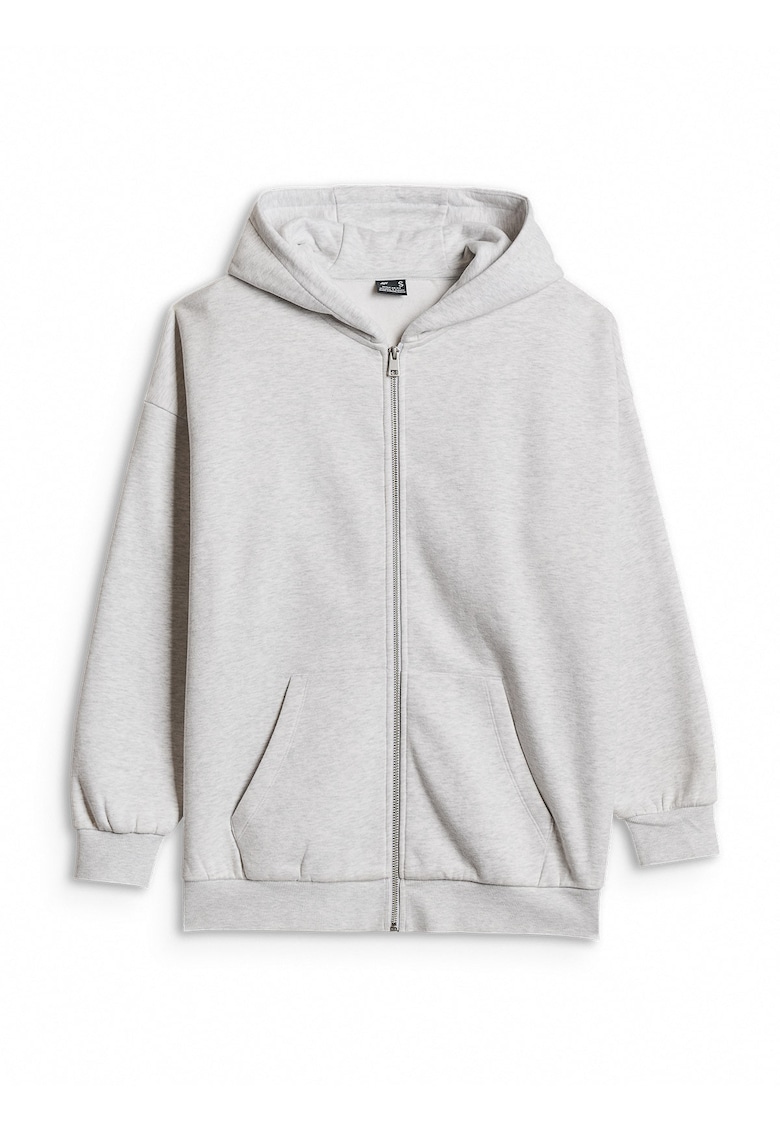 Hanorac dama - casual - gluga - bumbac - Gri