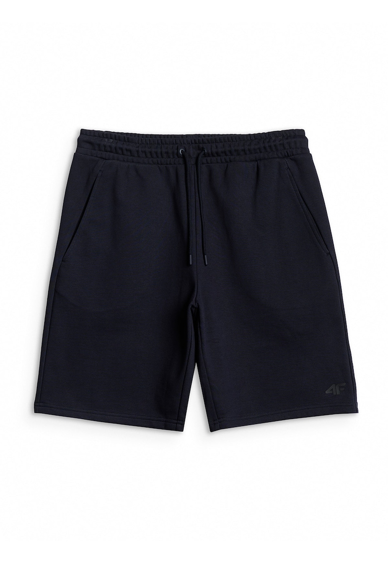 Pantaloni scurti barbati croiala regular - talie ajustabila - 2 buzunare - fara captuseala - negru