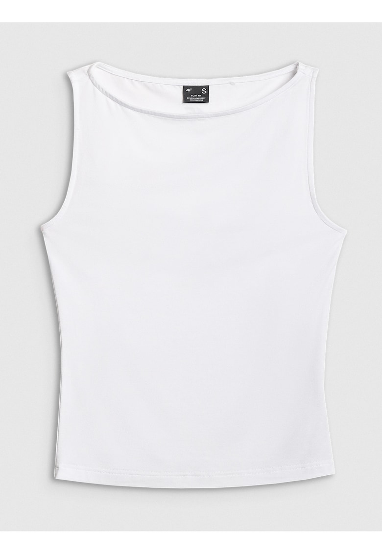Maiou sport dama croiala mulata - material moale - alb - modal