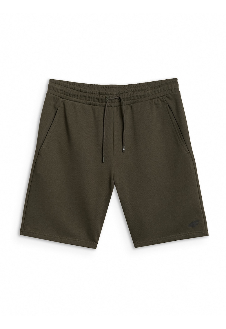 Pantaloni sport barbati scurti - talie ajustabila - 2 buzunare - maro - material usor