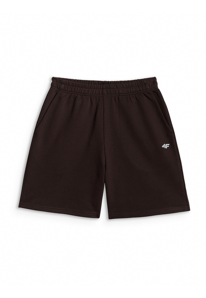 Pantaloni sport dama - lejeri - talie inalta - maro - french terry
