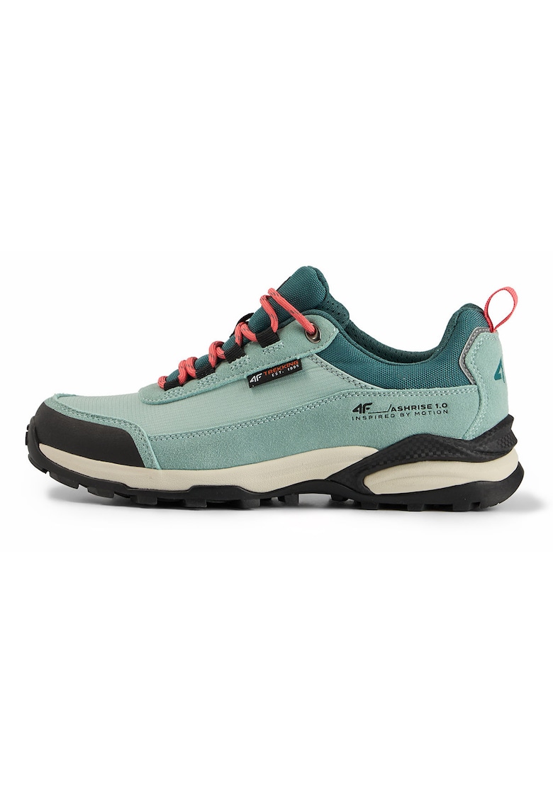 Pantofi sport dama HILLBORN - trekking - piele naturala - verde - tesatura rip-stop