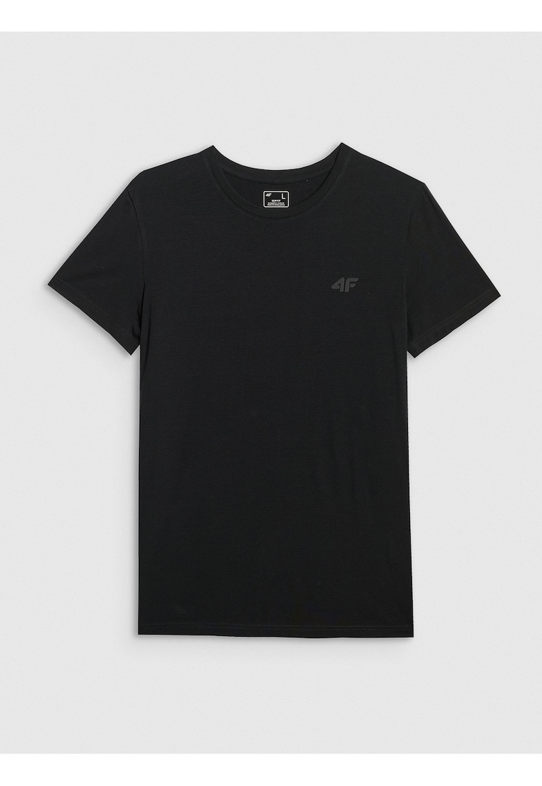 Tricou slim negru bumbac - Negru