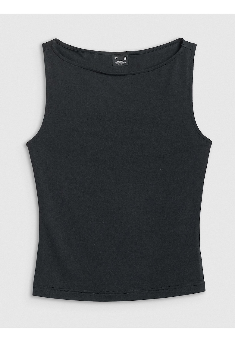 Maiou sport dama croiala mulata - material moale - negru - modal
