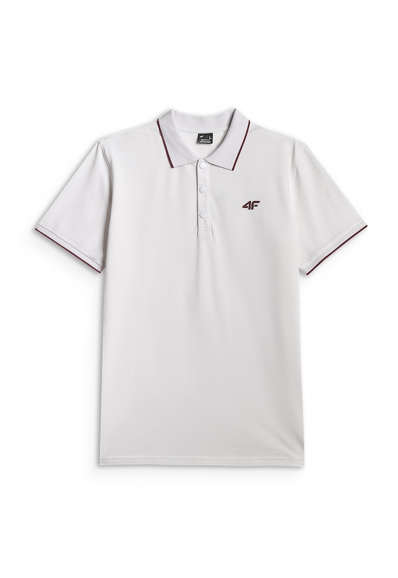 Tricou polo barbati - regular - alb - din bumbac