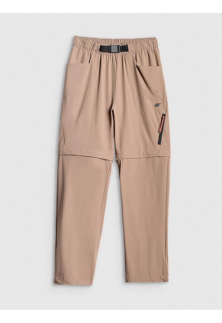 Pantaloni sport model 2in1 - elasticitate - bej - material cu uscare rapida