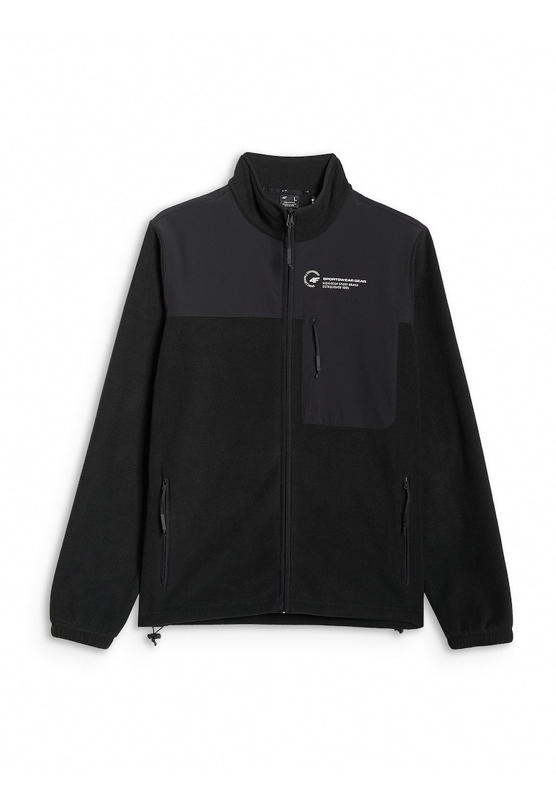 Hanorac barbati - polar - guler regular - negru -