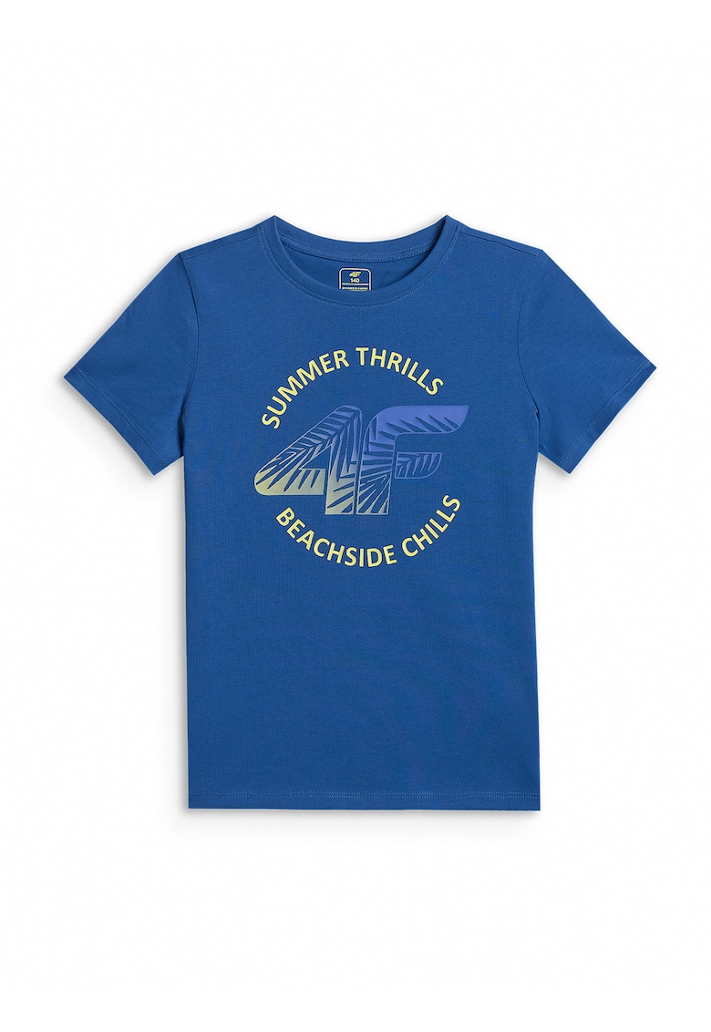 Tricou copii - imprimeu - confortabil - albastru - bumbac