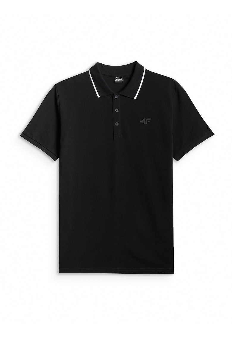 Tricou polo - barbati - culoare neagra - din material bumbac