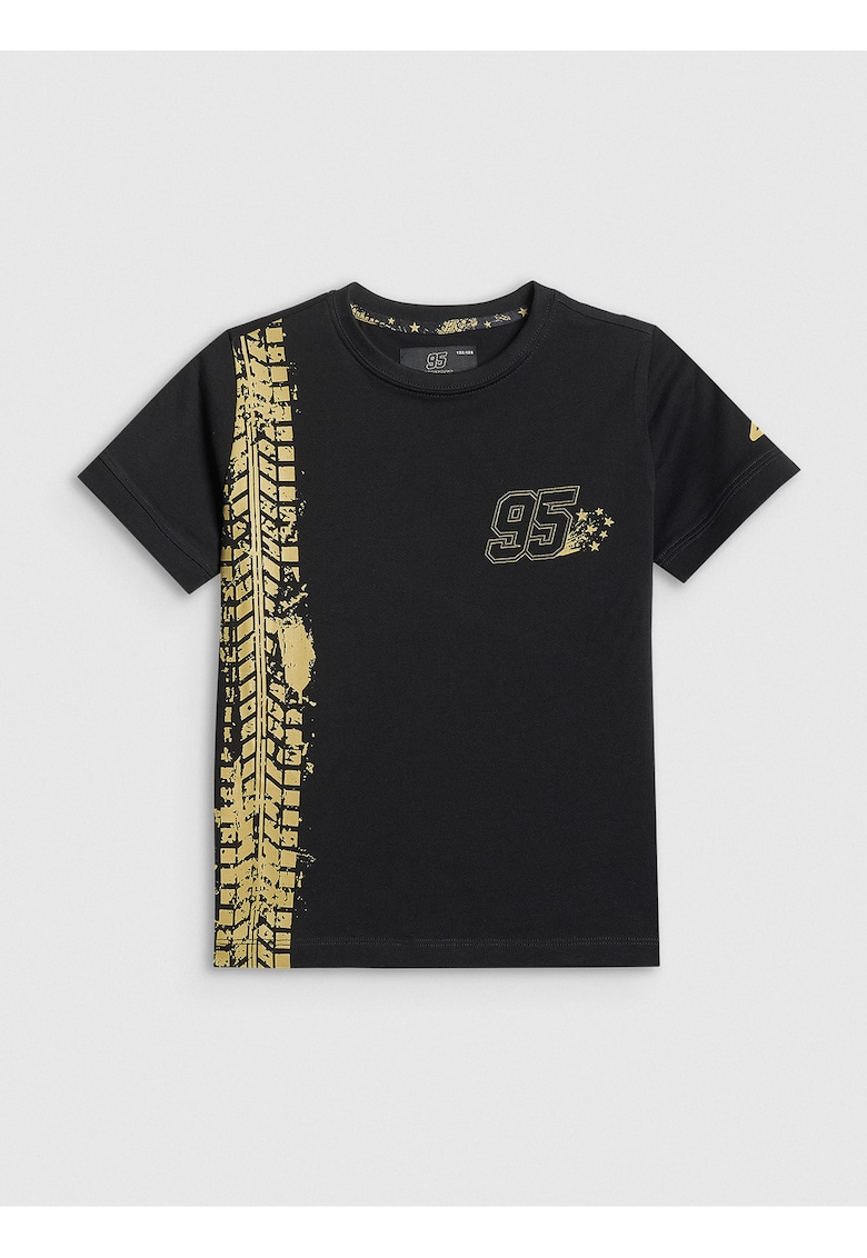 Tricou sport copii - x Bartosz Zmarzlik - negru - imprimeu cu numarul 95 si stelute aurii - bumbac