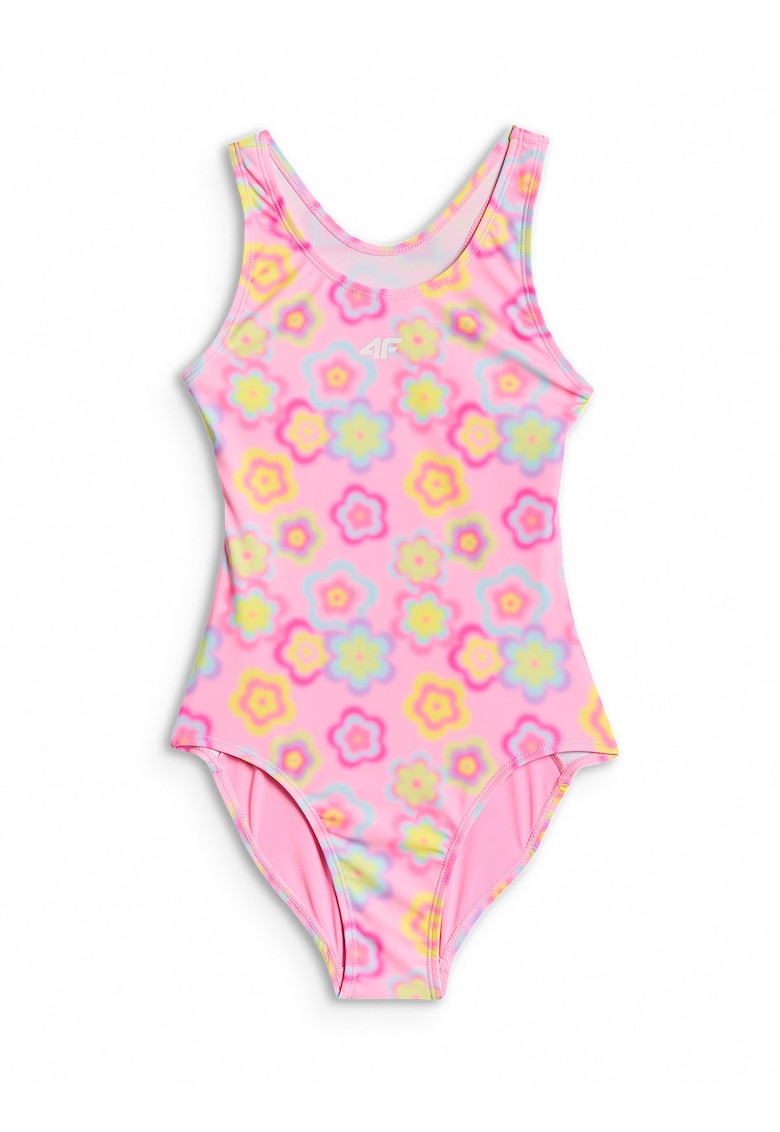 Costum de baie intreg pentru fete multicolor - uscare rapida - bretele fara reglare - poliester/elastan