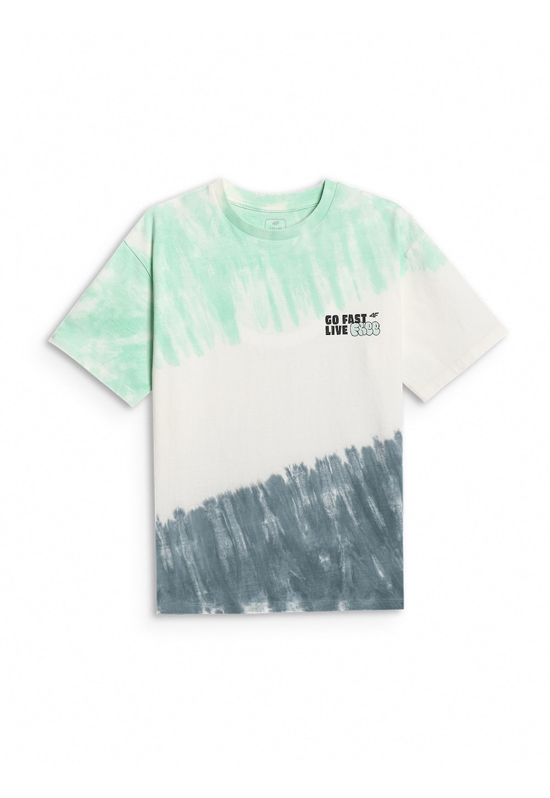 Tricou sport pentru baieti - lejer - imprimeu tie-dye - multicolor - bumbac