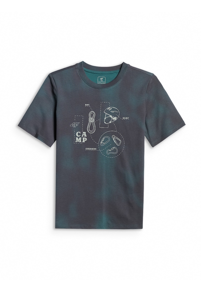Tricou copii regular - confortabil - gri - bumbac