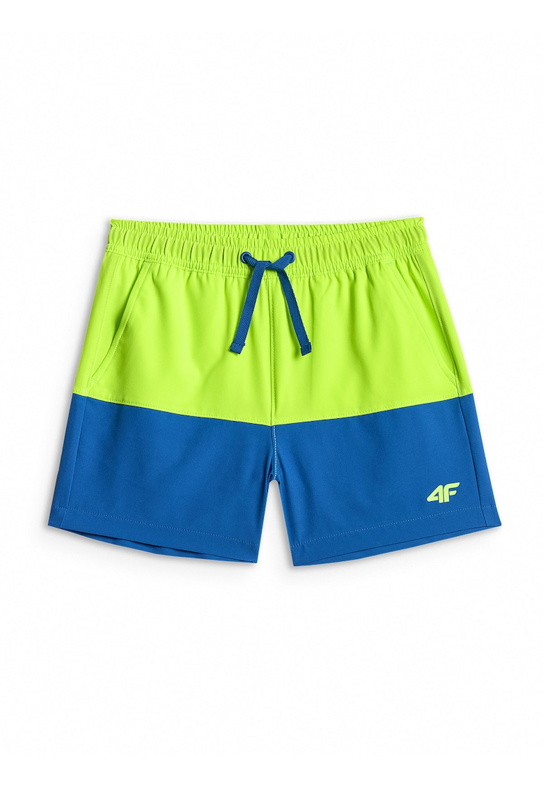 Pantaloni scurti de baie copii - de plaja - uscare rapida - verde/albastru - poliester|elastan