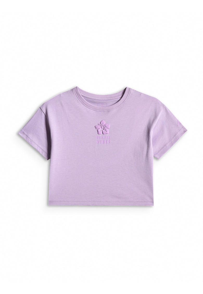 Tricou sport regular - violet - bumbac - pentru fete