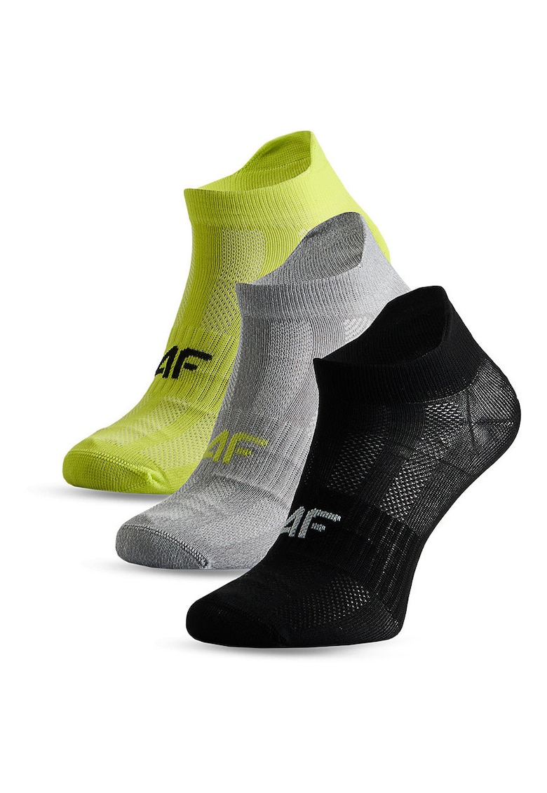 Sosete sport copii set 3 perechi elastic alb negru 35x40
