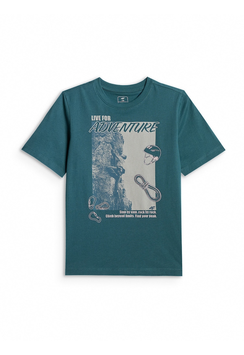 Tricou copii regular - bumbac - turcoaz - confortabil