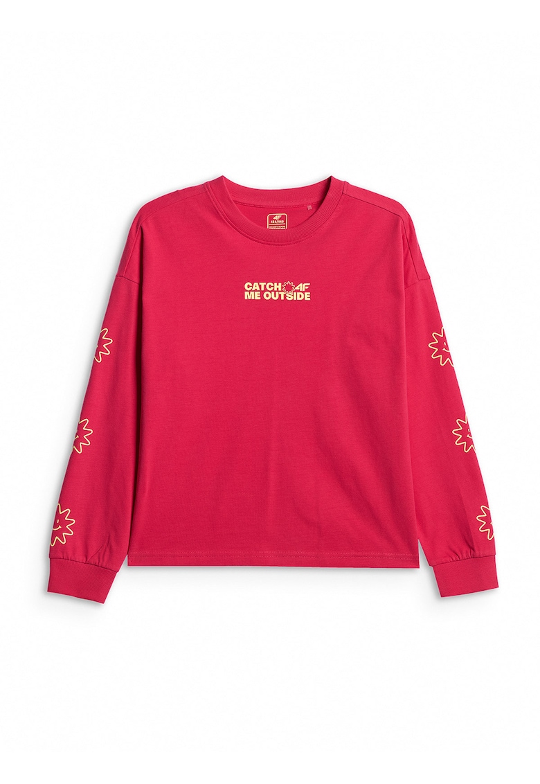 Bluza copii - maneca lunga - confortabila - roz - bumbac