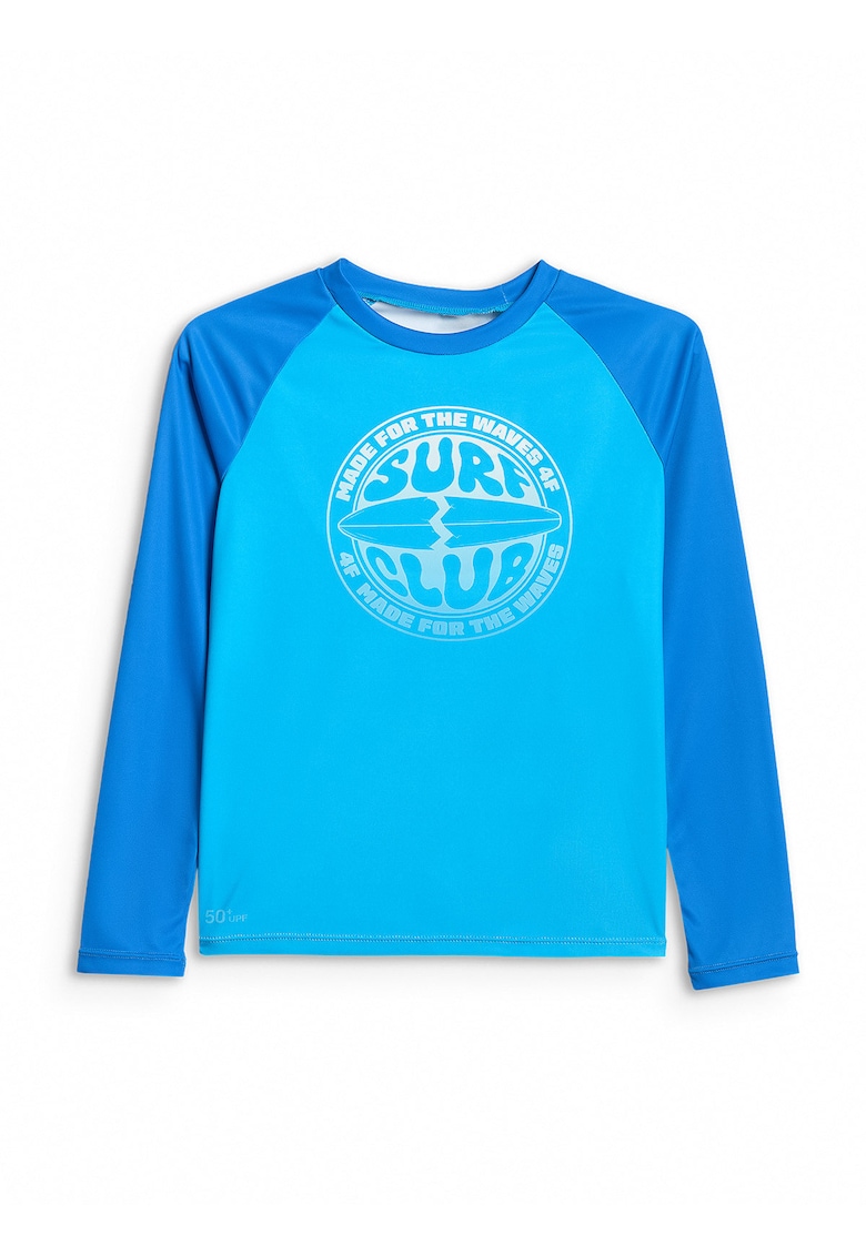 Bluza de inot pentru baieti - protectie UPF 50+ - uscare rapida - imprimeu - albastru - poliester