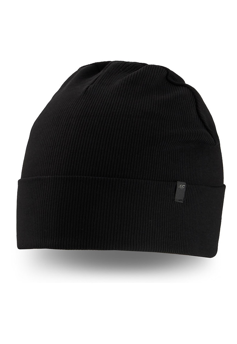Caciula beanie copii negru elastic bumbac