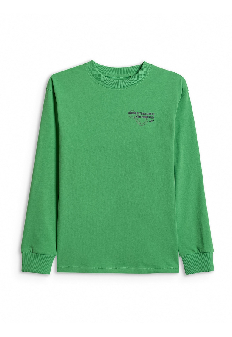 Bluza copii - maneca lunga - confortabila - verde - bumbac