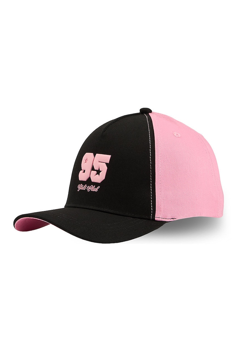 Sapca cu cozoroc strapback - negru - 5 panouri - brocart - reglabila